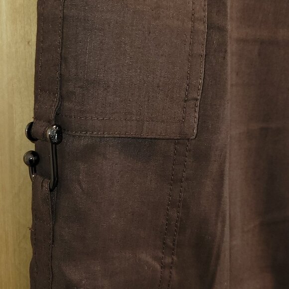 Linen Pants Brown BCBG Max Azria Size 8 - Picture 2 of 8